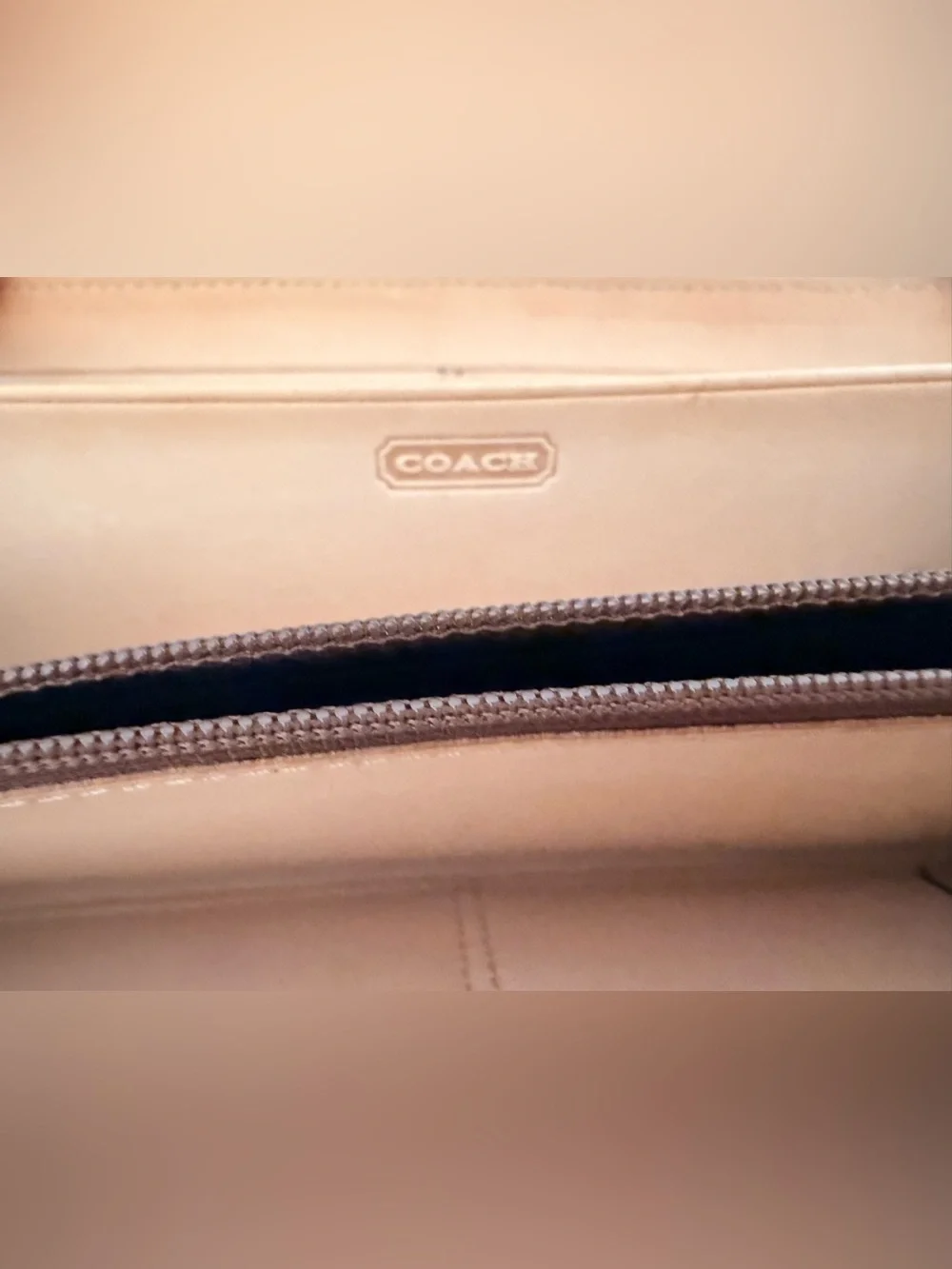Coach Black and Gray Signature Canvas Wallet with Black Leather Trim